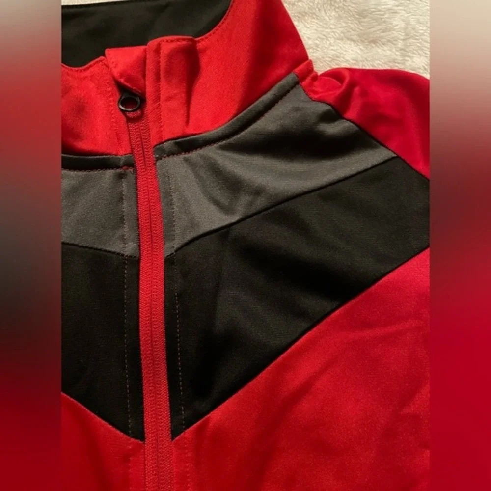 NEW Athletic Works Jacket Youth Boys Size Large (10/12) Red Black Pockets NWT‎